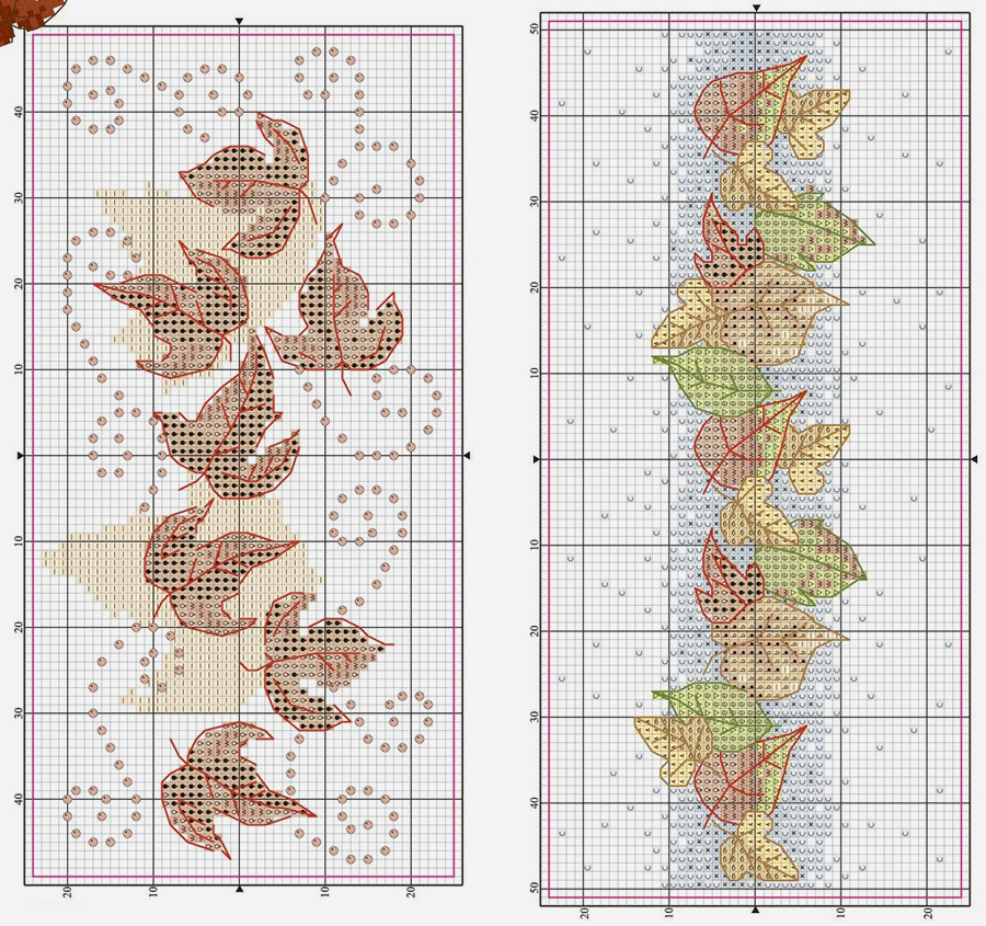 Влюбленные в осень: 50+ схем для вышивки крестиком, фото № 24