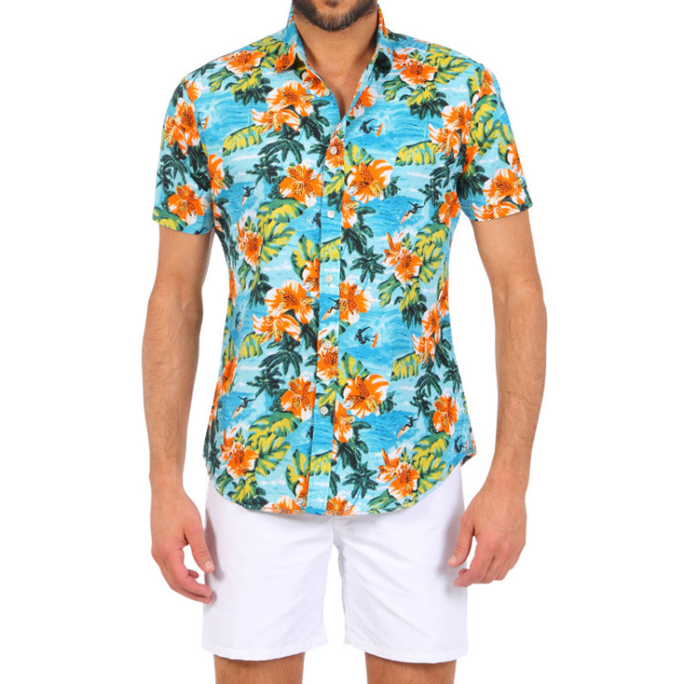 Гавайская рубашка мужская с чем носить