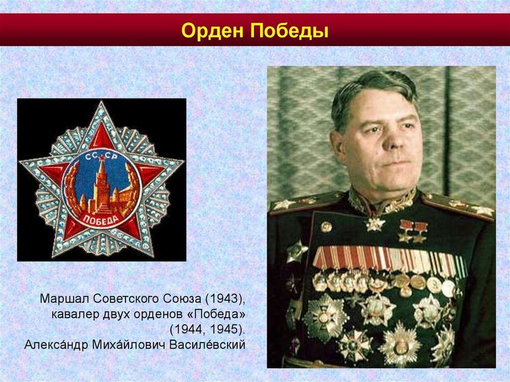 Презентация ордена победы