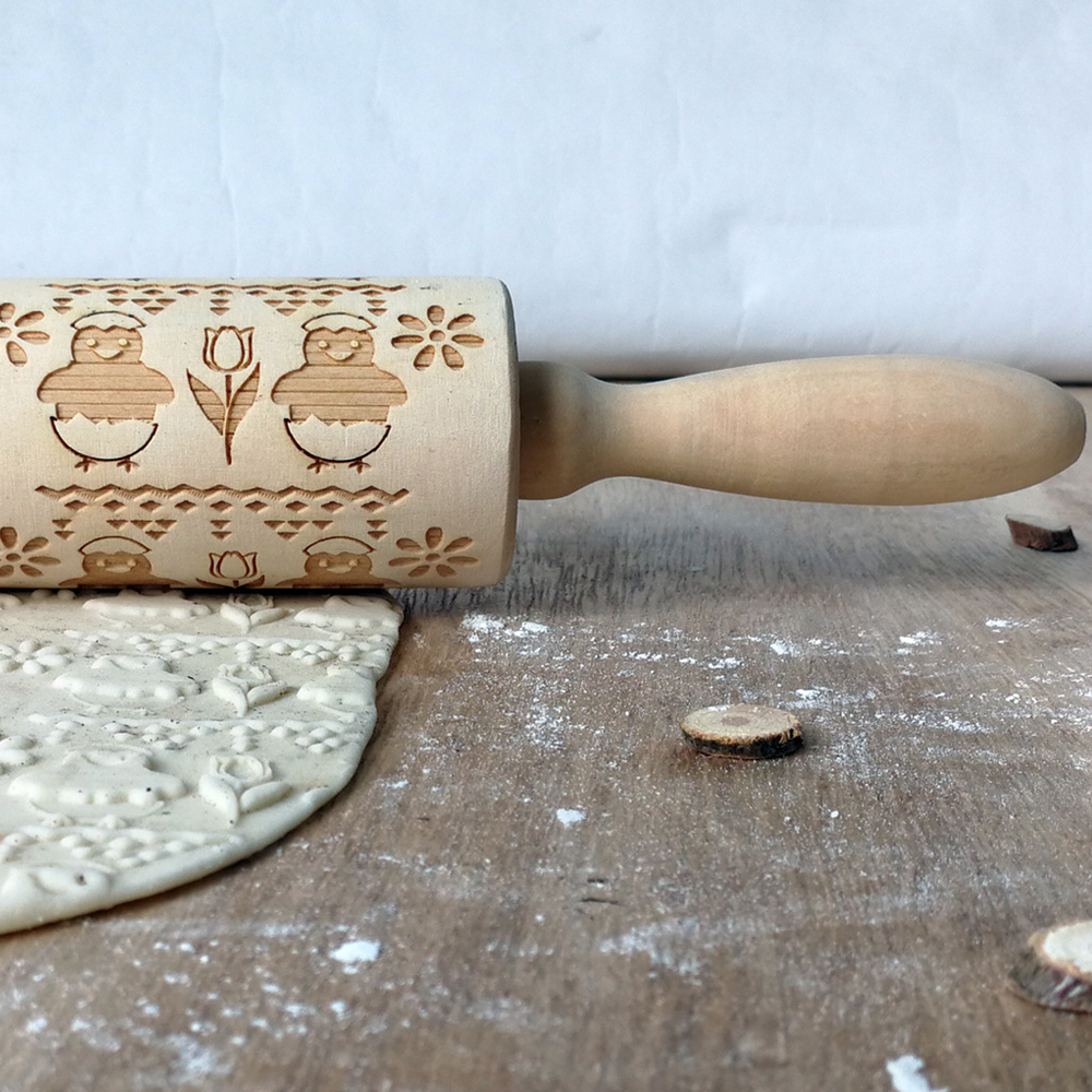 Easter 3D Embossed Rolling Pin