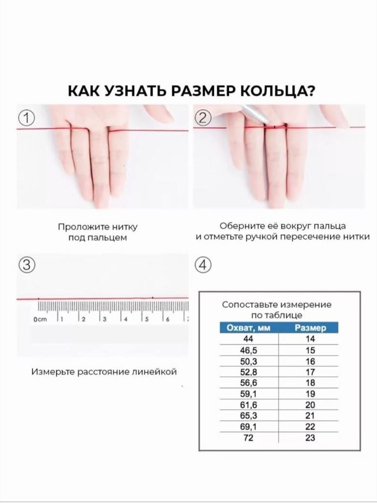 Как узнать свой размер пальца | Журнал Ярмарки Мастеров
