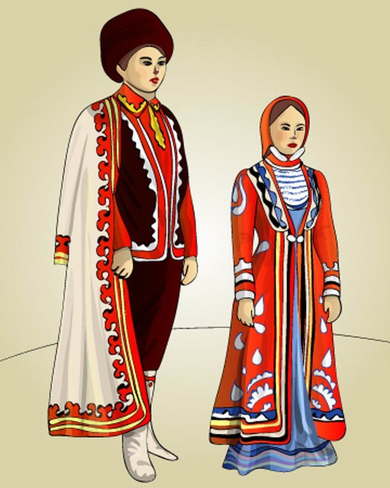 Народный башкирский костюм женский
