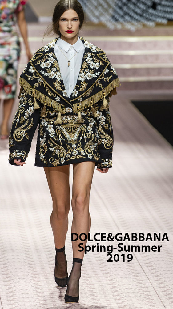 Вышивка на одежде дизайнеров DOLCE & GABBANA часть 1