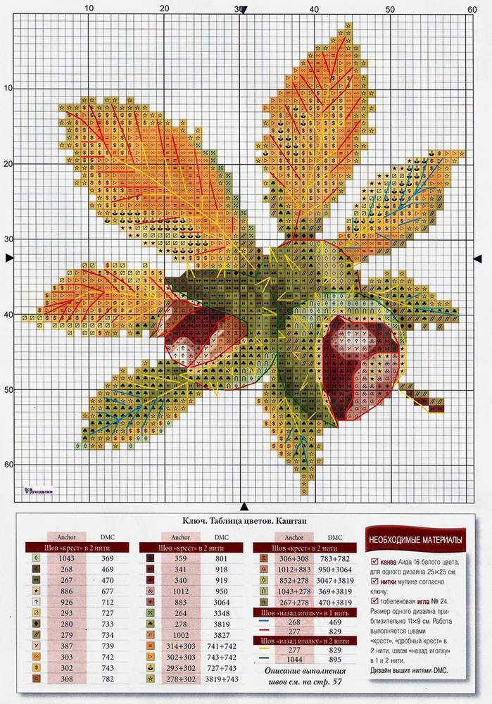 Влюбленные в осень: 50+ схем для вышивки крестиком, фото № 30
