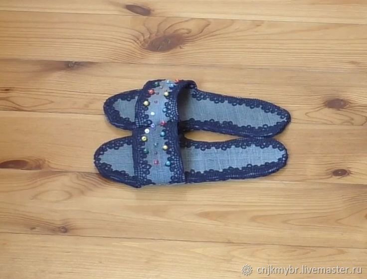 Тапочки из старых джинсов своими рукамиSlippers from old jeansПошаговый мастер класс