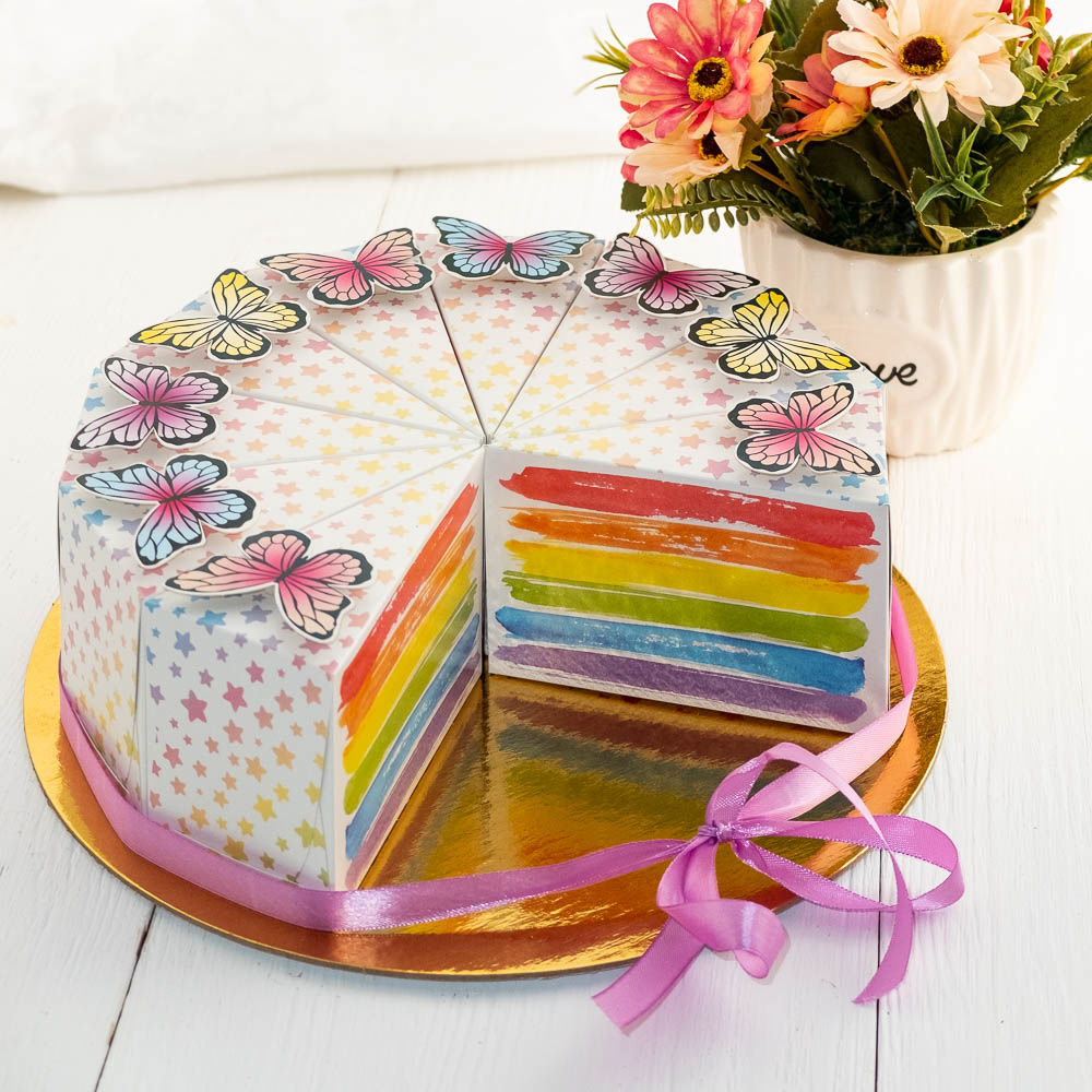 Бумажный торт-сюрприз для детей своими руками