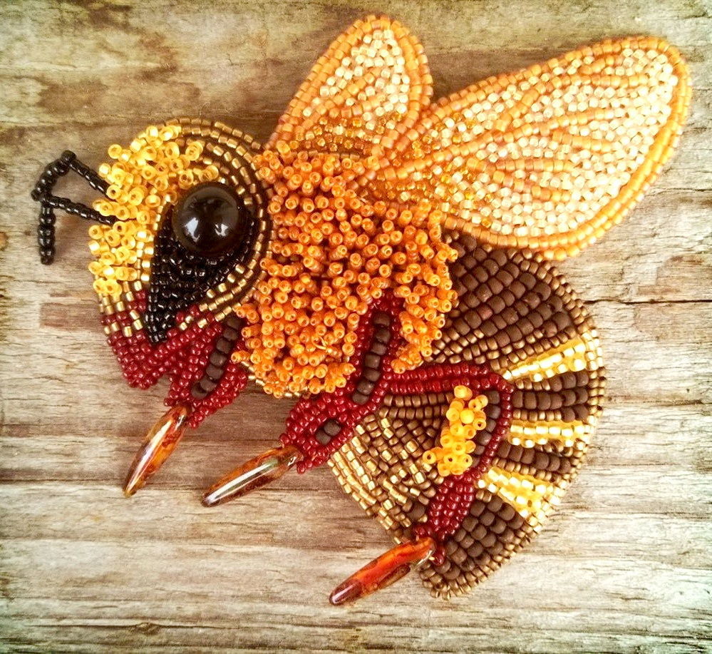 Брошь Honey Bee Brooch пчела
