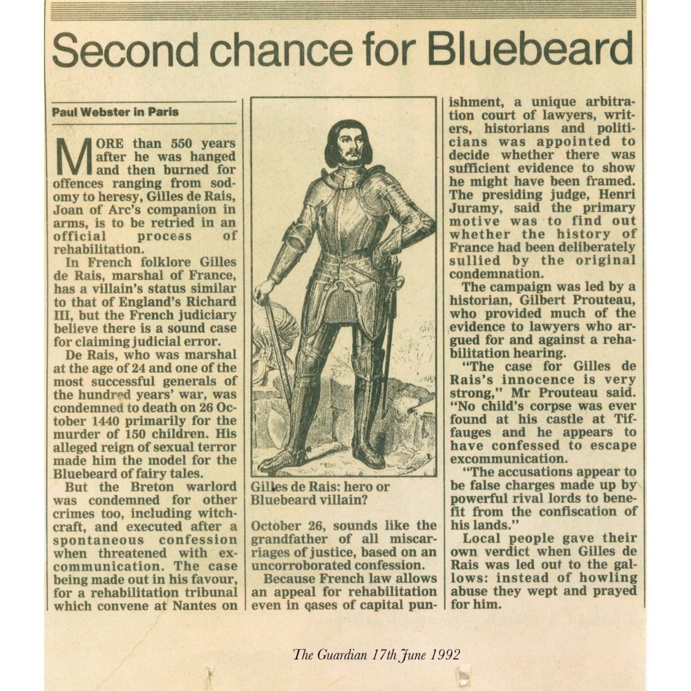 Реабилитация Синей Бороды в 1992 году, его попытка спасти Жанну д’Арк и сожжение на костре инквизиции, фото № 10 Реабилитация Синей Бороды в 1992 году, его попытка спасти Жанну д’Арк и сожжение на костре инквизиции, фото № 10