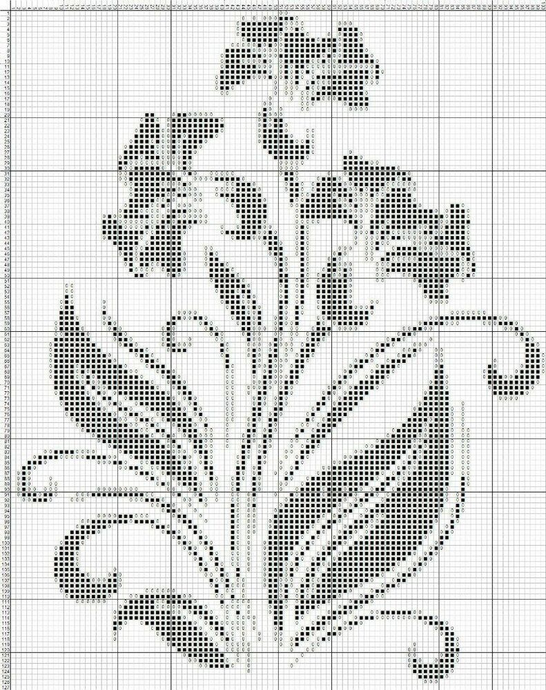 Схема салфетки крючком в технике филейное вязание Розы - Форум Магазина Мастеров