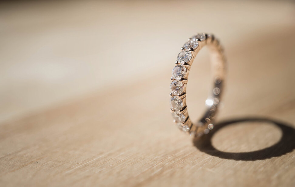 Sapphire eternity ring, sapphire wedding ring, silver eternity ring, blue sapphi