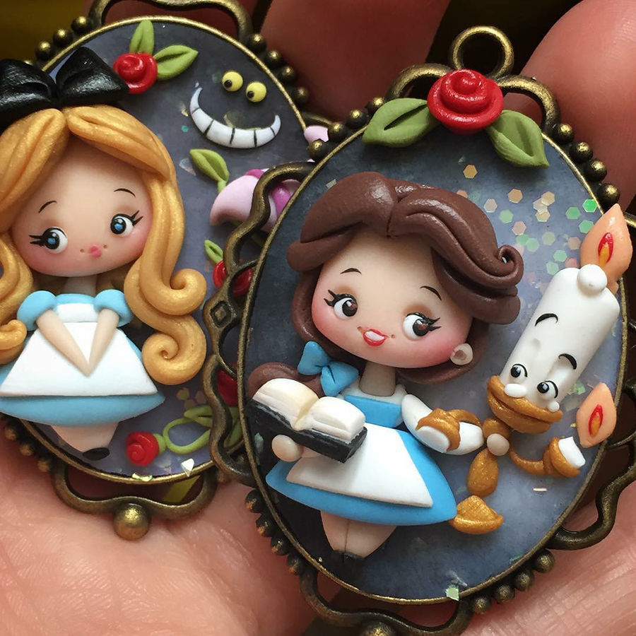 Alice in Wonderland Gifts Handmade Polymer Clay Alice in