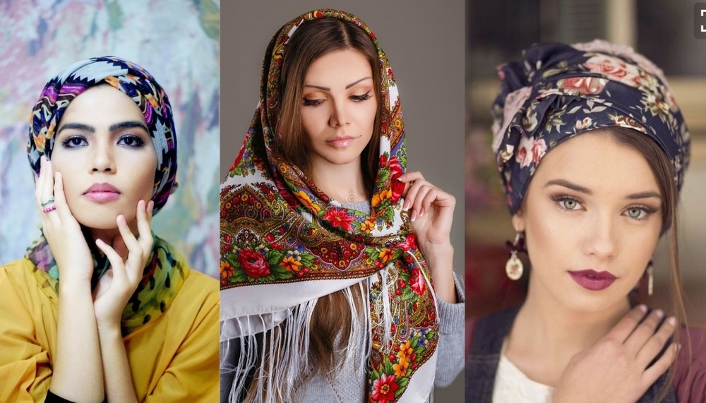 7 оригинальных способов сочетать цветной платок и украшения