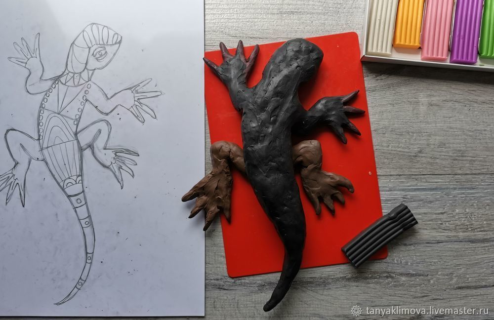 Лепим ящерицу из пластилина. Лепка ящерица. Поделка ящерица. Ящерица лепка для детей. Как слепить ящерицу.