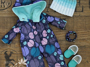 Шьем зимний комбинезон для куклы ростом 32-34 см – бесплатный мастер-класс