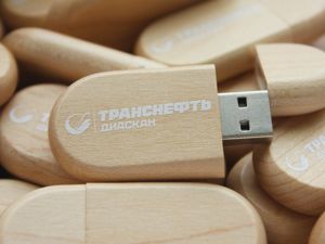 USB флешка из дерева в футляре с фото Король и шут Горшок