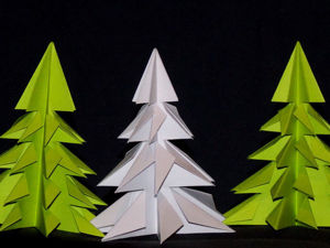 Елка из бумаги. Оригами для начинающих | Страна Мастеров