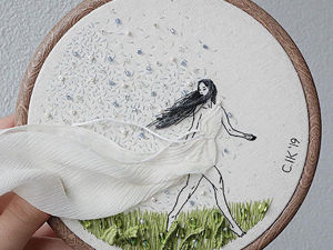 Ветер в волосах: 15 объемных вышивок для тех, кто скучает по прогулкам на природе. Ярмарка Мастеров - ручная работа, handmade.