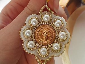 Набираемся храбрости и плетем серьги «Византийский лев». Ярмарка Мастеров - ручная работа, handmade.