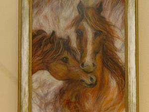 Изготовление картины шерстью "Вместе. Любовь". Ярмарка Мастеров - ручная работа, handmade.