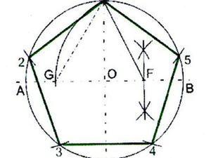 Как начертить правильный вписанный семиугольник только циркулем и линейкой?
