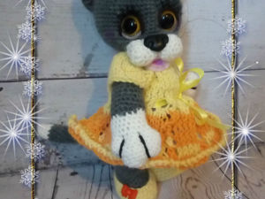 Вяжем крючком милую кошечку. Ярмарка Мастеров - ручная работа, handmade.