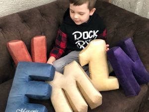 Как сшить мягкие буквы подушки своими руками