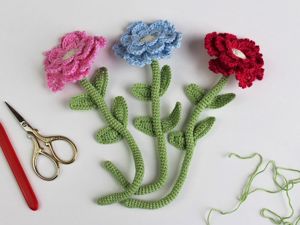 Цветок крючком, схема для вязания - Ёжка