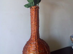 напольные вазы из картонных труб