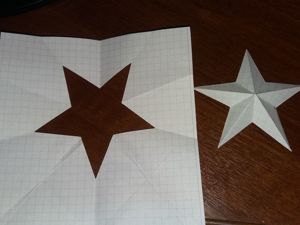 Как сделать объемную звезду из 1 листа бумаги