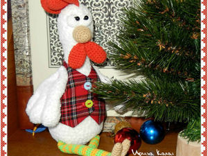 Вяжем крючком Петушка — символ Нового 2017 года. Ярмарка Мастеров - ручная работа, handmade.