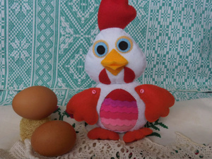 Шьем пасхальную курочку из фетра. Ярмарка Мастеров - ручная работа, handmade.