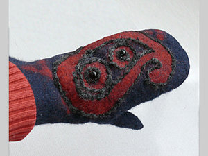 Удобные валяные варежки. Ярмарка Мастеров - ручная работа, handmade.