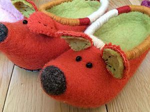 Создаем тапочки "Хитрые Лисы". Ярмарка Мастеров - ручная работа, handmade.