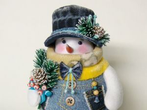 DIY: Снеговик-почтовик тильда мастер класс/шьем снеговика своими рукам�и
