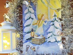 С рождеством христовым открытки с ангелом (43 фото)