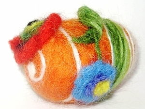 Пасхальное яйцо с цветами (фильцевание). Ярмарка Мастеров - ручная работа, handmade.