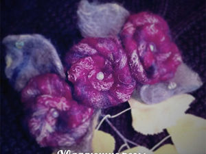 Делаем валяную брошь "Увядающие розы". Ярмарка Мастеров - ручная работа, handmade.