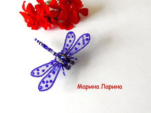 Gift for woman Embroidery dragonfly Gift for her Handmade brooch Beded brooch Dragonfly brooch Insect brooch
