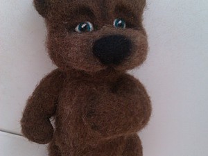 Как я крепила голову валяному мишке (шплинтовое крепление).. Ярмарка Мастеров - ручная работа, handmade.