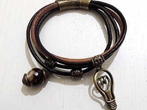 Браслет из кожаных шнуров. Ярмарка Мастеров - ручная работа, handmade.