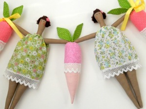 Видео мастер-класс: делаем гирлянду из кукол Тильда и редиса. Часть 2. Ярмарка Мастеров - ручная работа, handmade.