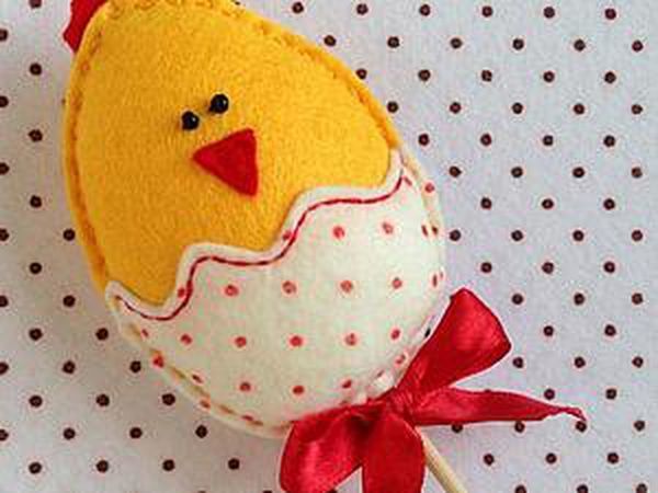 Easter Chicken of Felt in 5 Minutes | Livemaster - handmade