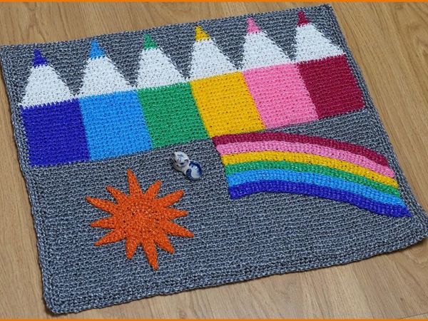 Материал для вязания коврика для пола