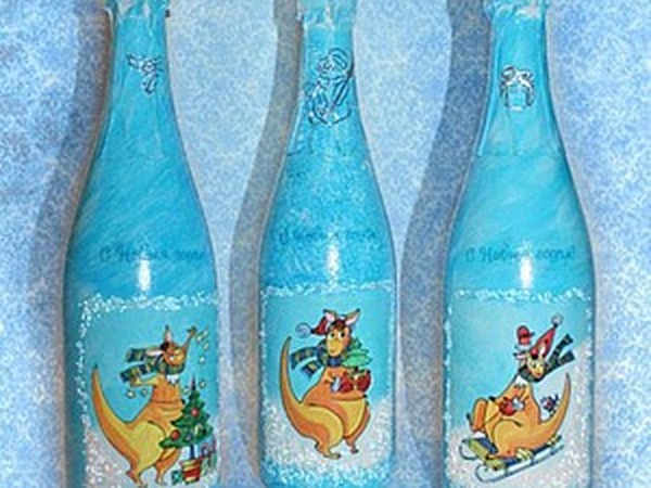 Декупаж шампанского. Вариант 2 | Ярмарка Мастеров - ручная работа, handmade