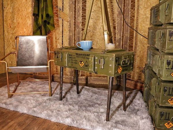 Кофейный столик из военного ящика | Ярмарка Мастеров - ручная работа, handmade
