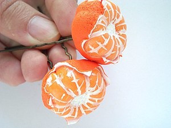 Лепим мандарины из полимерной глины | Ярмарка Мастеров - ручная работа, handmade