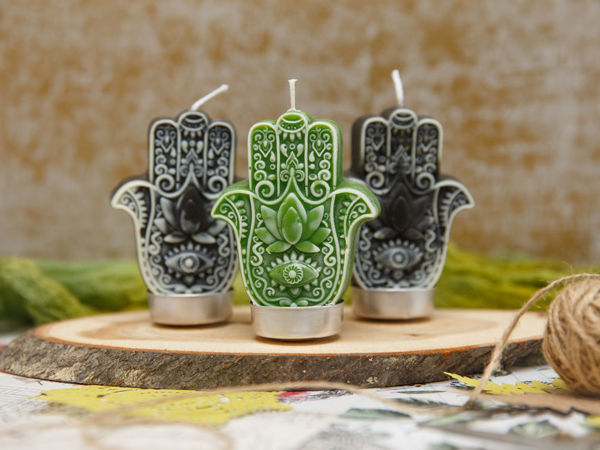 Новые свечи: «Рука фатимы» | Ярмарка Мастеров - ручная работа, handmade