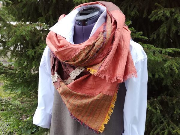 Весенние шарфики, или как сделать длинный шарф из короткого куска шелка