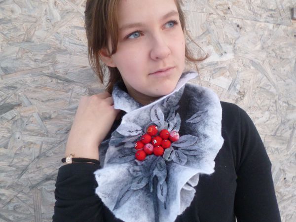 Конкурсная работа Зимняя рябина | Ярмарка Мастеров - ручная работа, handmade