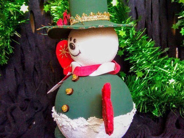Забавный снеговик | Ярмарка Мастеров - ручная работа, handmade